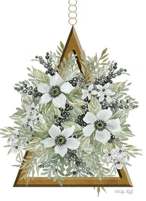 CIN1552 - Geometric Triangle Muted Floral I - 12x16